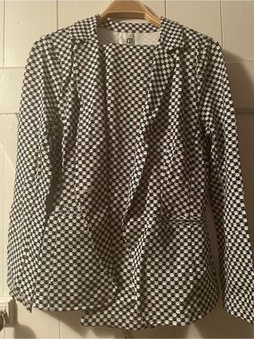 Betabrand Stretch Catstooth Houndstooth Cat Print Blazer and Trousers set